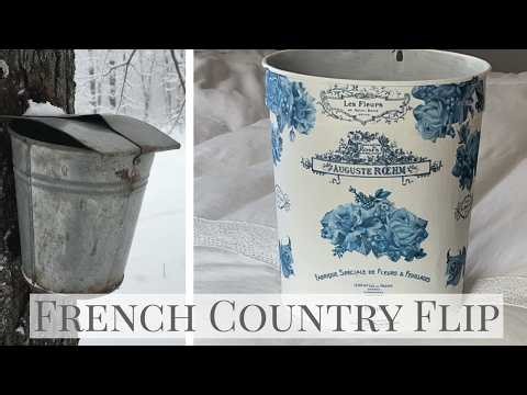 From Rusty to French Country Charm: Sap Bucket Makeover