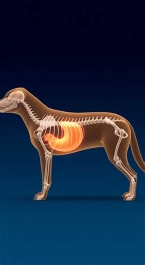 Dog Digestion Explained in 9 Seconds | 3D Medical View #DogAnatomy #CanineDigestiveSystem