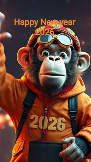 🎊 Happy New Year 🥂 | मुस्कान से शुरू हो नया साल 💖#ai #funny #wish #monkeyshorts