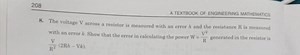 208 A TEXTBOOK OF ENGINEERING MATHEMATICS The voltage V across ... | Filo