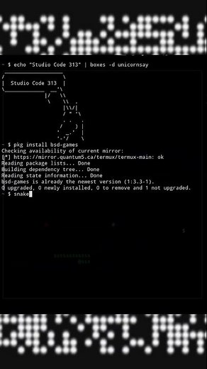 Play Snake in five seconds.