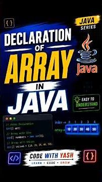Declaration of Array in Java 🔥 | Array Syntax Explained Easily 🚀