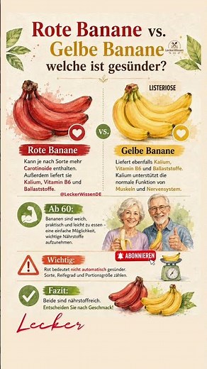 Red or Yellow Banana: Which Is Healthier? | Over 60 🍌