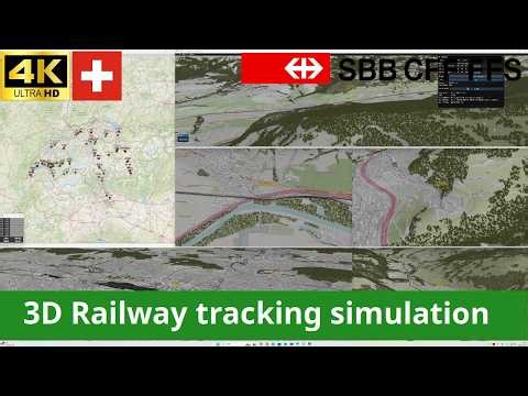 3D Railway tracking simulation of SBB (Swiss railways).