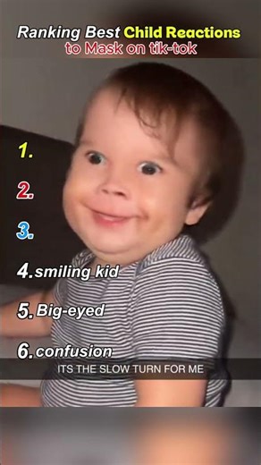 Ranking Best Child Reactions to Mask on tik-tok 😂 #funny