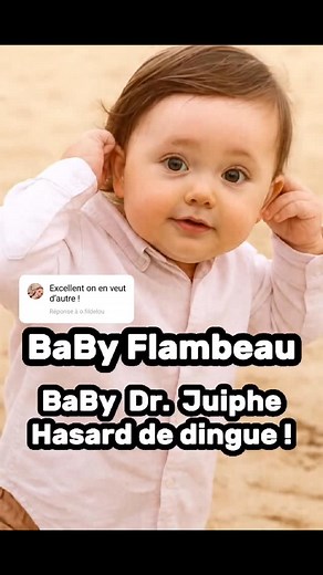 BaByNeillh on Instagram: "🌴 Un hasard de DINGUE sur la plage… en version baby ?! Baby Docteur Juiphe (Pierre Niney) et baby Anne (Anna Girardot) rejouent la scène mythique du Flambeau, entre destin, coquillages et gênes trop mignons 😅 C’est absurde, c’est culte, et en mode mini, c’est encore plus drôle ! #BabyFlambeau #LeFlambeau #PierreNiney #AnnaGirardot #DocteurJuiphe #Anne #SketchCulte #HasardDeDingue #HumourAbsurde #Parodie #InstaHumour #Rire #FYP #ComédieFrançaise"