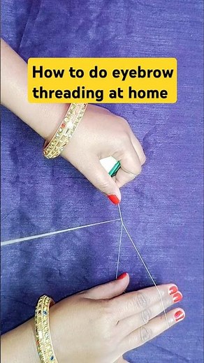 How to do eyebrow threading at home #eyebrowthreadingathome #diy #eyebrow