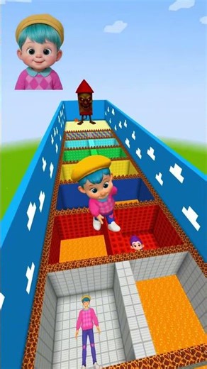 KPop Demon Hunters vs Squid Game Lava Jump CHALLENGE😱 P.11 #minecraft #roblox