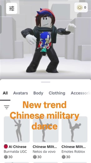 Chinese military dance on roblox #roblox