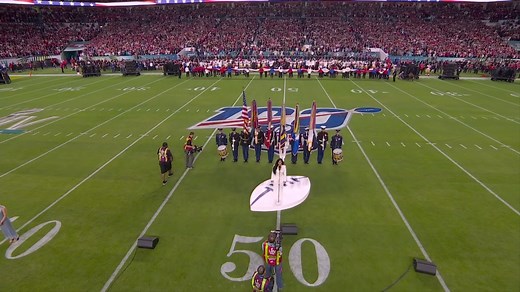 5.6M views · 104K reactions | Demi Lovato sings the National Anthem before #SBLIV! | NFL | Facebook