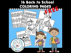 FREE Back to School Coloring Pages | Fine Motor Skills for Preschool & Special Ed