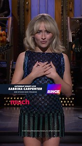 Sabrina Carpenter is back to takeover... Saturday Night Live streaming now on BINGE from only $10/mth. | Binge