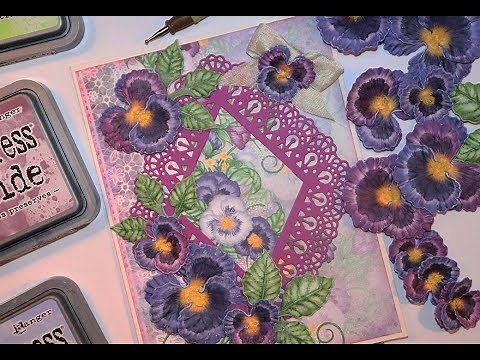 How to Tutorial 3D Pansy Card Heartfelt Creations