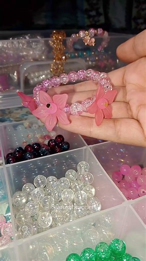 Handmade flower bead bracelet tutorial 🫶🏻❤️ 03709646745