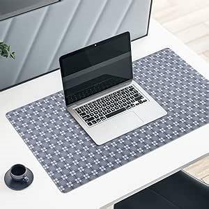 Gaming Mouse Pad, Large Plaid Mouse Pad for Desk, 31.5x15.7inch Extended Desk Pad Non-Slip for Home Office Gaming Work- Blue