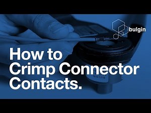 How to crimp connector contacts - basic crimping tips