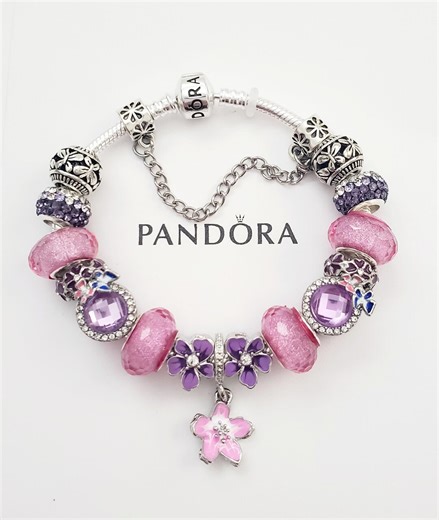 Pandora Bracelet With Silver Charms - Etsy