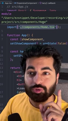 Neeraj Walia on Instagram: "Lazy Loading in react js when used with suspense its easy to use else you will have to handle promises on your own. #coding #programming #lazyloading #react #javascript"