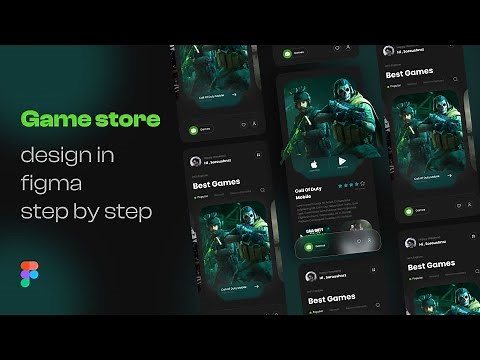 Game Store App Design Using Figma for Beginners Step By Step | Figma Tutorial