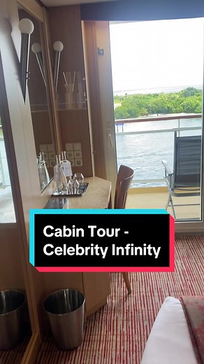 Room tour of cabin 6050 on the Celebrity Infinity. It was the perfect room for two people! 🚢🛏️🌊 #celebrity #celebritycruises #celebrityinfinity #travelagent #cruisetravelagent #cruiseship #academytravelaffiliate