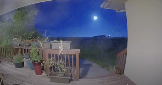 Bright blue fireball caught on several videos