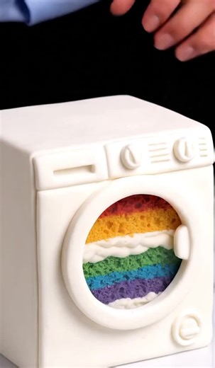 cutting washing machine cake 🎂🎂#follow #fyp #asmr #relexmood #foryou