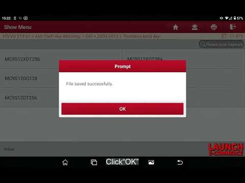 Launch X431 IMMO Elite VOLVO S40 Key Programming with Key Programmer