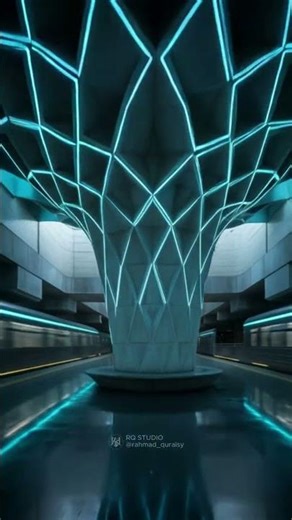 Futuristic Metro Architecture A Masterpiece of Geometry and Light #architecture #archidaily #station