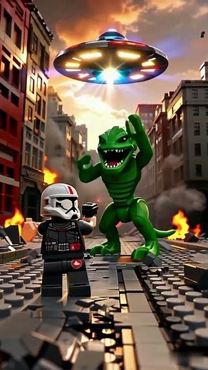 LEGO Soldier vs Alien Invasion 👽🔥 City Under Attack!