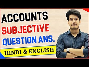 Most Important Questions for Accountancy Class 12 | Accounts Class 12 Subjective Question Answer