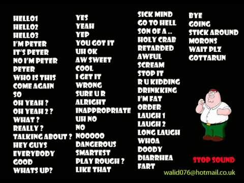 Peter Griffin soundboard ( for prank calls )