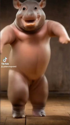Dancing Hippo. Let's get the work out done! #cute #dance #dancevideo #dancer #hippo #hippopotamus