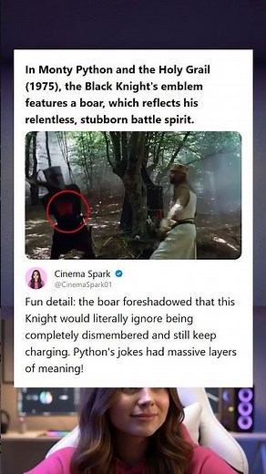 Monty Python and the Holy Grail 1975 Detail Black Knights Boar Emblem Symbolizes Relentless Spirit