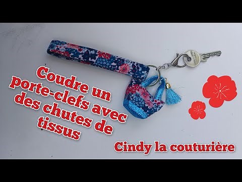 #diy #tutorial #sewing: Sew a keychain with fabric scraps ~ #cindylacouturiere