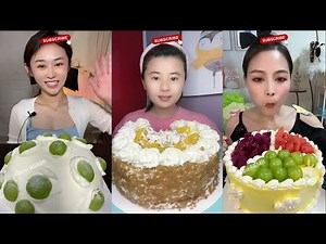 Asmr Chinese Dessert Show, Crepe Cake, Lava Cake || Eating Sounds