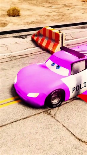 Double Flatbed Trailer Truck vs Speedbumps | TRAIN CRASH! 🚂🔥 #shorts BeamNG.drive!