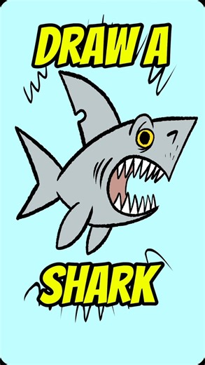 An easy way to draw a very frightening shark! Just start with the number 7 and the add a 6 and the a… oh wait I made a video that shows all this stuff. - - #drawinglessons #artforkidshub #shark #sharkart | Drawing with Steve Harpster