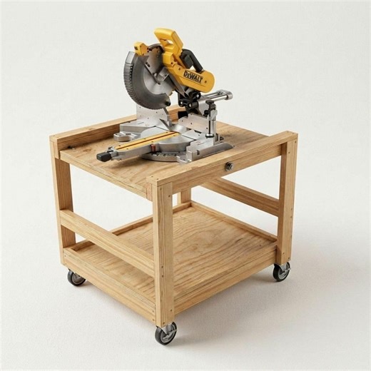 DIY Mobile Miter Saw Stand Plans PDF | Rolling Shop Cart Blueprint | Chop Saw Workbench | Tool Storage Stand Woodworking - Etsy
