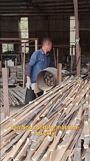 Bamboo splitting machine quickly splits bamboo into bamboo strips