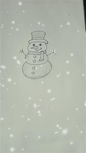 ✏️ It’s That Simple | Easy Snowman Pencil Drawing