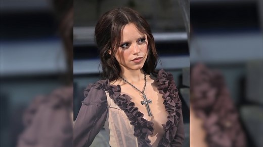 Jenna Ortega is gothic chic with bleached eyebrows on the 'Wednesday' Paris premiere red carpet