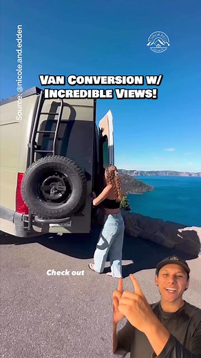 10K views · 68 reactions | Would you travel around in a van conversion like this with these incredible views?  By @nicole.and.edden #housetour #hometour #vanlife #vanconversion #campervan | Dream Big Live Tiny Co. | Facebook