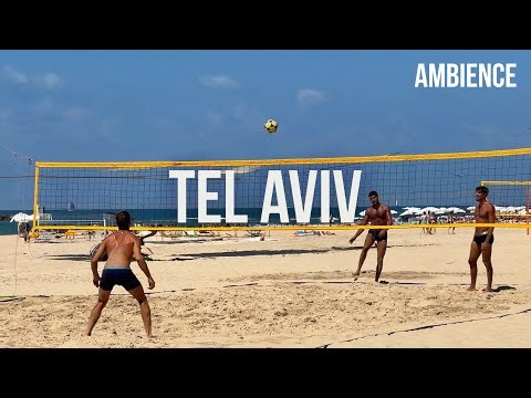 Relaxing View | Tel Aviv Beach Volleyball by the Sea 🌊🇮🇱 Israel [4K]