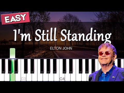 I'm Still Standing - Elton John [Easy Piano Tutorial] | SHEET MUSIC + MIDI 🔥