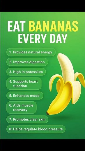 Eat Bananas Every Day: Health Benefits, Nutrition Facts & What You Should Know #healthyfood #banana
