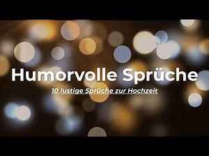 Humorvolle Sprüche zur Hochzeit