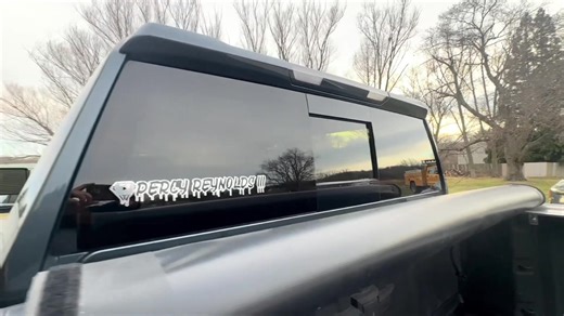 Before and after comparison of rear window and side window tints on the 2500HD #Modification #accessories #stickers #silverado #gmc