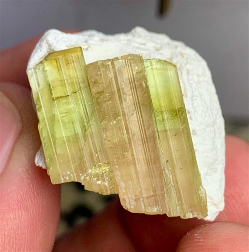 Bi Color Tourmaline Crystals Specimen Combined With Feldspar From Afghanistan - Etsy