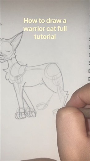How to draw a Warrior cat Full tutorial #cat #fyp #warriorcats #drawing #art #drawingtutorial