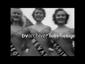 1949 - Miss America contestants pose in swimsuits